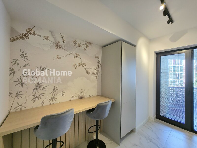 Herastrau park view, 2 rooms, terrace, parking, designer finishes, first rent